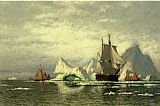 Arctic Whaler Homeward Bound Among the Icebergs by William Bradford